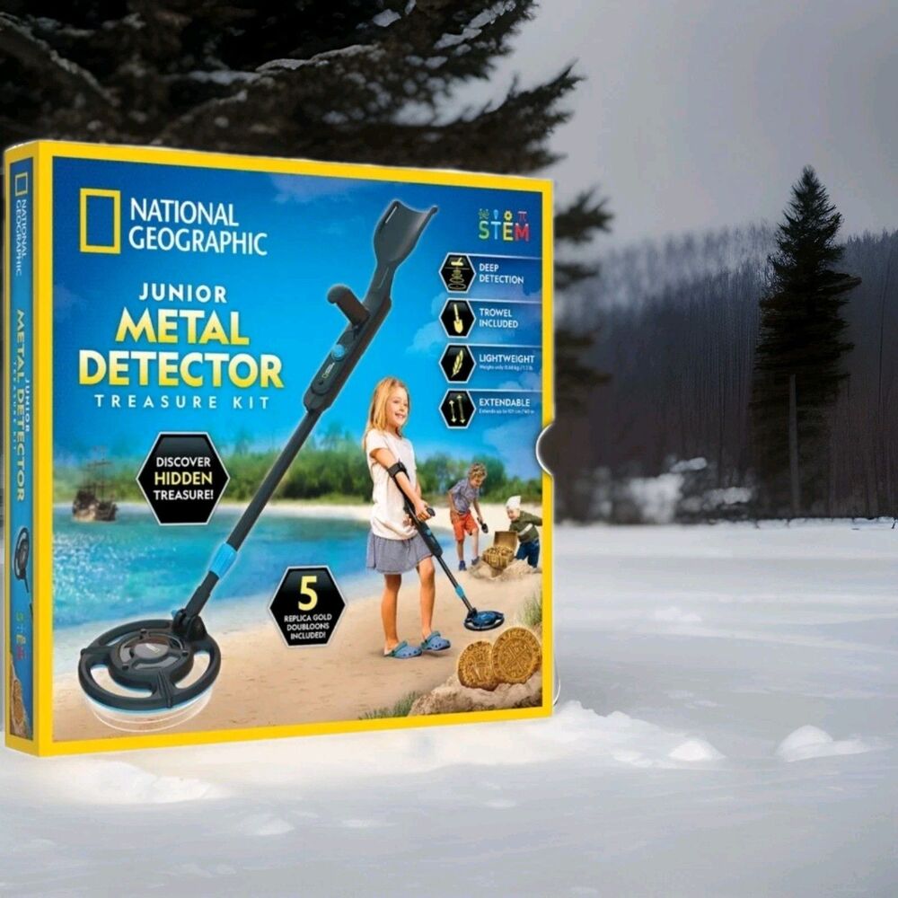 National Geographic Junior Metal Detector Treasure Kit Replica Gold Doubloons